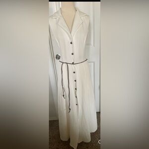 Ashley Stewart Cream Strapless Sundress Casual